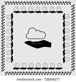 Cloud icon, weather vector illustration