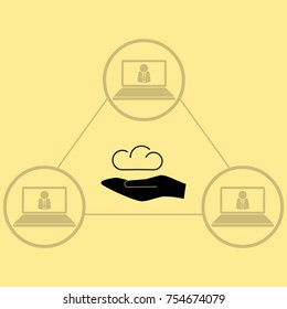 Cloud icon, weather vector illustration