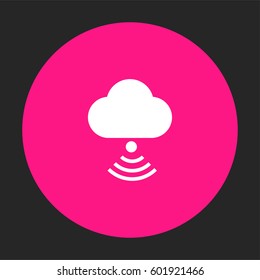 Cloud icon. Wi-fi wave vector