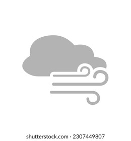 cloud icon, windy weather, vector illustration
