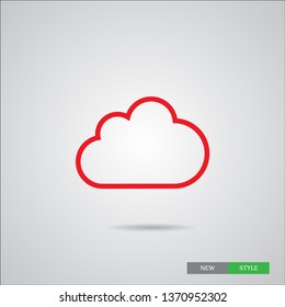 Cloud icon for your web site design, logo, app, UI. Vector illustration . Wheather line.