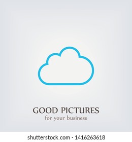 Cloud icon for your web site design, logo, app, UI. Vector illustration . Wheather line.