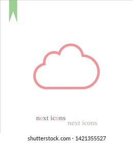 Cloud icon for your web site design, logo, app, UI. Vector illustration . Wheather line.