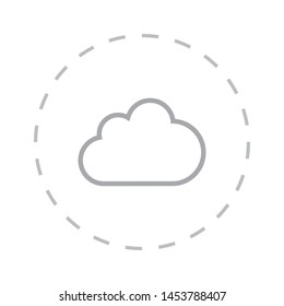 Cloud icon for your web site design, logo, app, UI. Vector illustration . Wheather line.The sign of a cloud. The symbol of a cloud.