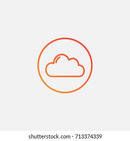 Cloud icon.gradient illustration isolated vector sign symbol