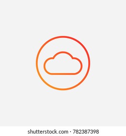 Cloud icon.gradient illustration isolated vector sign symbol
