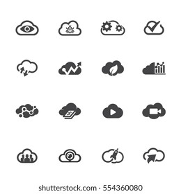 Cloud icons set