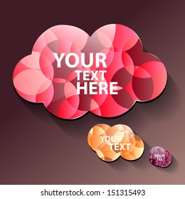 Cloud Icons Set - Isolated On Background - Vector Illustration, Graphic Design, Editable For Your Design. Eps 10 