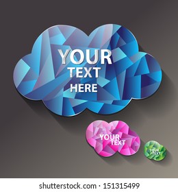 Cloud Icons Set - Isolated On Background - Vector Illustration, Graphic Design, Editable For Your Design. Eps 10 