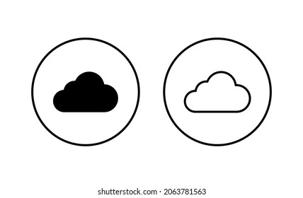 conjunto de iconos de nube. símbolo y signo de nube