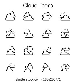 Cloud icons set vector illustration graphic design