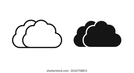 Cloud icons set for website design