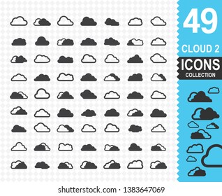 Cloud icons vector 2 Skateboard logo collection vector (49 vector icons)