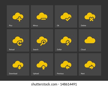 Cloud icons. Vector illustration.