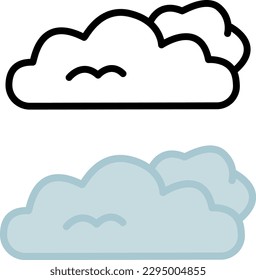 Cloud icons. Cloud Vector Illustration on White Background