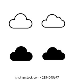 Cloud icons vector. cloud sign and symbol