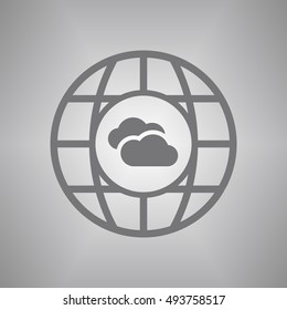 Cloud  icon,vector. Flat design.