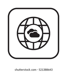 Cloud  icon,vector. Flat design.