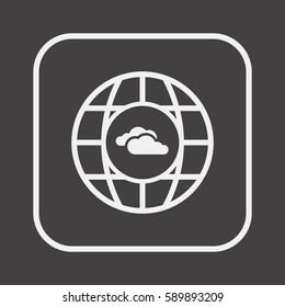 Cloud  icon,vector. Flat design.