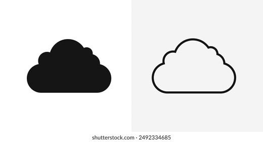 

Icono de nube.Icono de nube de Vector en estilo esquemático y plano.