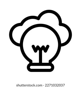 cloud idea icon or logo isolated sign symbol vector illustration - high quality black style vector icons