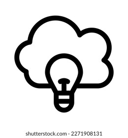 cloud idea icon or logo isolated sign symbol vector illustration - high quality black style vector icons