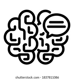 Cloud idea icon. Outline cloud idea vector icon for web design isolated on white background