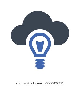 Cloud idea icon, Vector Graphics