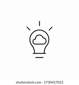 cloud idea innovation icon sign vector