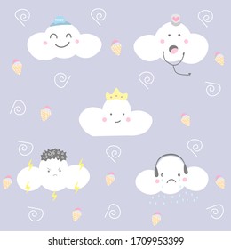 cloud illustration background vector design