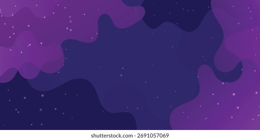 Diseño de fondo de ilustración de la nube, diseño de Vector mínimo de la nube del cielo o de la galaxia. Ilustración vectorial, estrella en el diseño de la nube del cielo, diseño mínimo