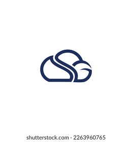 cloud, illustration, graphics, vector, icon, logo, line art, silhouette, monogram, for uasha growing business
