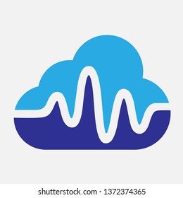 cloud illustration and heartbeat
