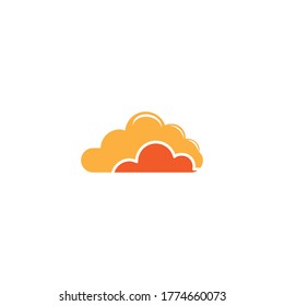 plantilla de diseño vectorial de logotipo de ilustración en nube