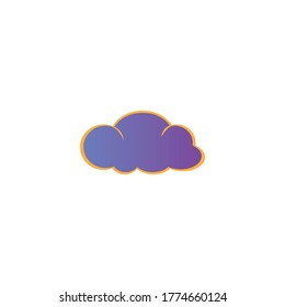 plantilla de diseño vectorial de logotipo de ilustración en nube
