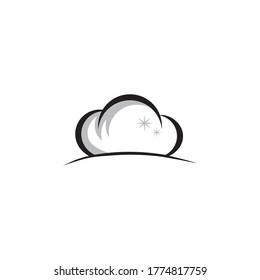 Cloud illustration logo. Icon vector design template