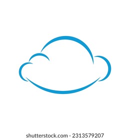 Cloud illustration logo icon vector flat design