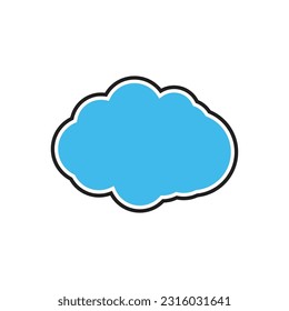 Cloud illustration logo icon vector flat design