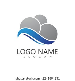 Cloud illustration logo vector flat design