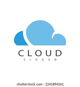 Cloud illustration logo vector flat design