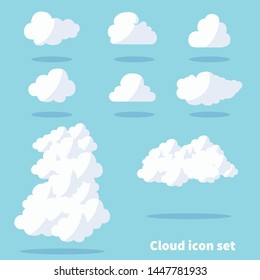 Cloud illustration set, cloud icons, vector data