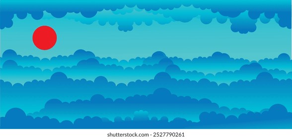 Cloud illustration vector and extra think Positive, negative heaven and hell, dark and light 