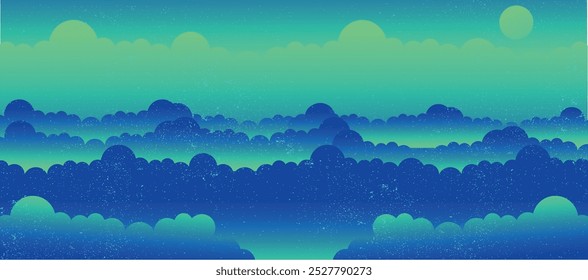 Cloud illustration vector and extra think Positive, negative heaven and hell, dark and light 