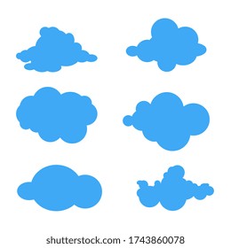 Cloud-Bild. Auf weißem Hintergrund isoliert. Vektor EPS 10. 