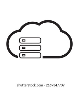 Cloud images for data storage, searching, statistic and security icons
