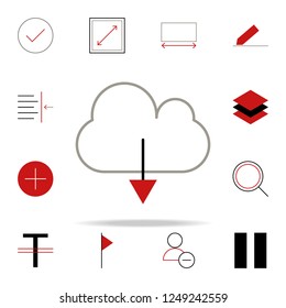 cloud import icon. text editor icons universal set for web and mobile