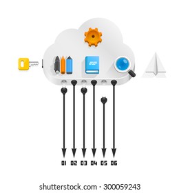 Cloud information data art sign. Vector illustration