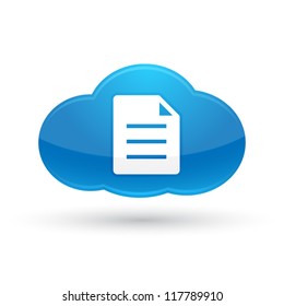 Cloud Information Icon : Cloud Computing Concept
