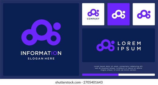 Cloud information logo design abstract template