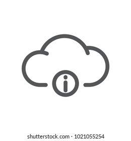 cloud information outline icon